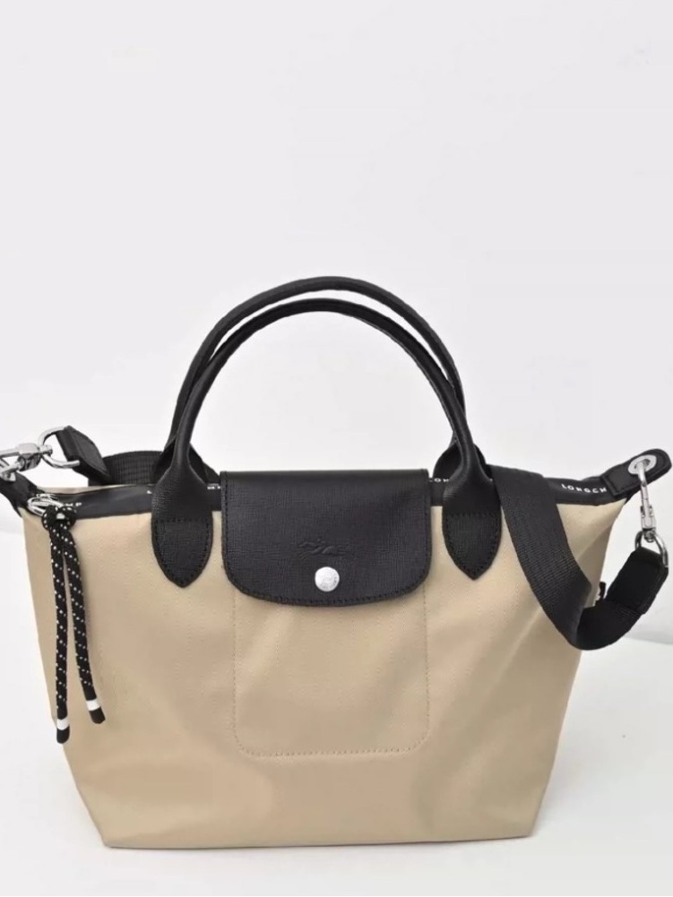 Women’s Beige And Black Top-Handle Tote Bag - Classic Everyday Style